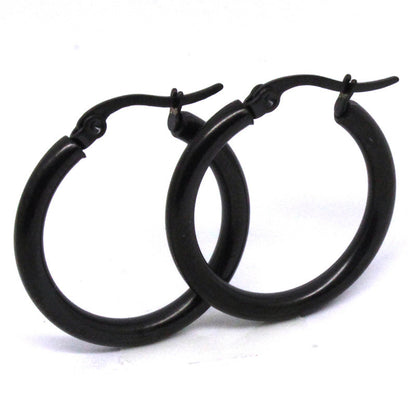 1 Pair Simple Style Circle Plating Stainless Steel Gold Plated Hoop Earrings