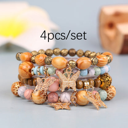 Bohemian Geometric Butterfly Wood Women's Bracelets