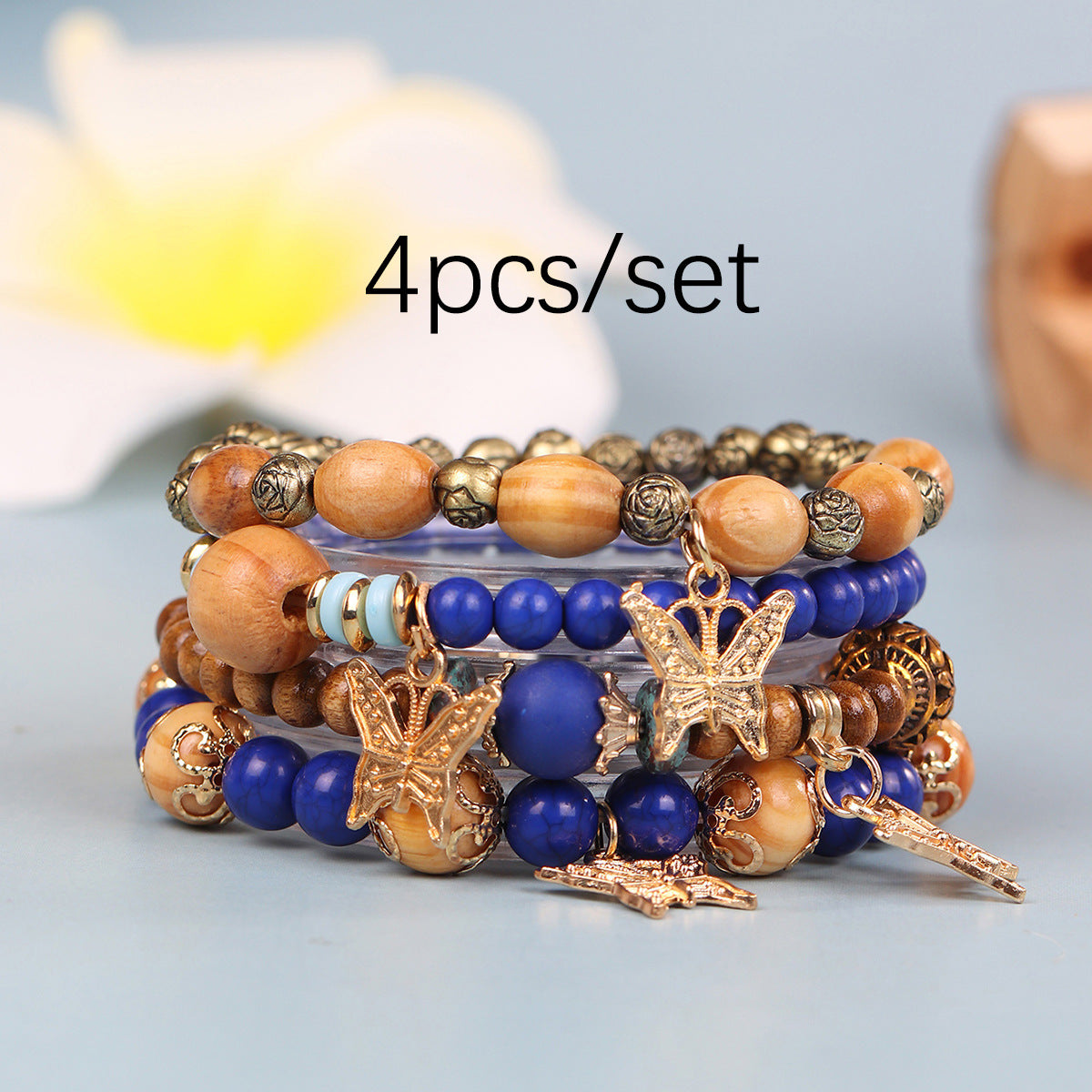 Bohemian Geometric Butterfly Wood Women's Bracelets