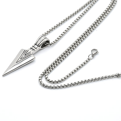 Punk Simple Style Classic Style Arrow Stainless Steel Plating Chain 18k Gold Plated Unisex Pendant Necklace