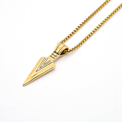 Punk Simple Style Classic Style Arrow Stainless Steel Plating Chain 18k Gold Plated Unisex Pendant Necklace