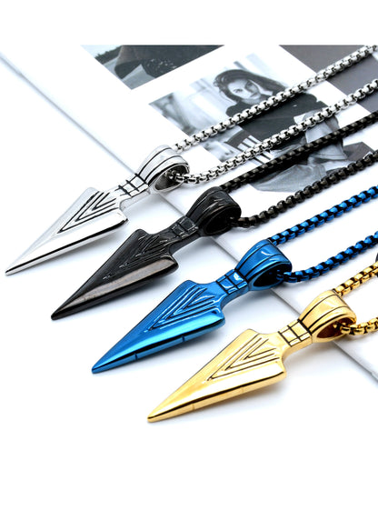 Punk Simple Style Classic Style Arrow Stainless Steel Plating Chain 18k Gold Plated Unisex Pendant Necklace