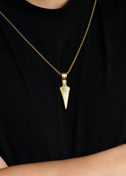 Punk Simple Style Classic Style Arrow Stainless Steel Plating Chain 18k Gold Plated Unisex Pendant Necklace