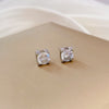 1 Pair Modern Style Classic Style Square Plating Inlay Titanium Steel Artificial Gemstones Gold Plated Ear Studs