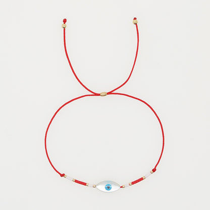 Casual Bohemian Devil's Eye Glass Glass Shell Beaded Handmade Women's Bracelets