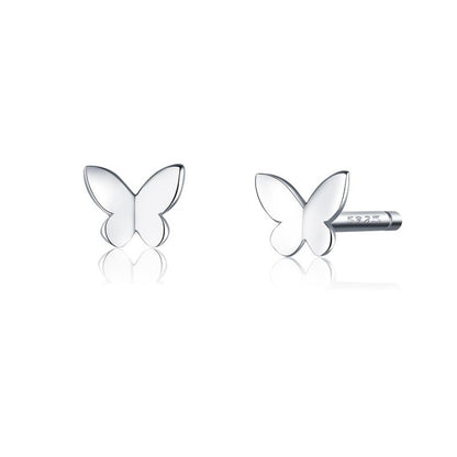 1 Pair Cute Sweet Dragonfly Butterfly Plating Inlay Sterling Silver Zircon Drop Earrings