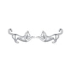 1 Pair Cute Sweet Pumpkin Cat Butterfly Sterling Silver Ear Studs