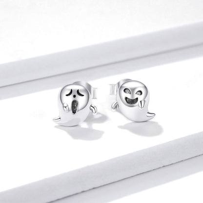 1 Pair Cute Sweet Pumpkin Cat Butterfly Sterling Silver Ear Studs