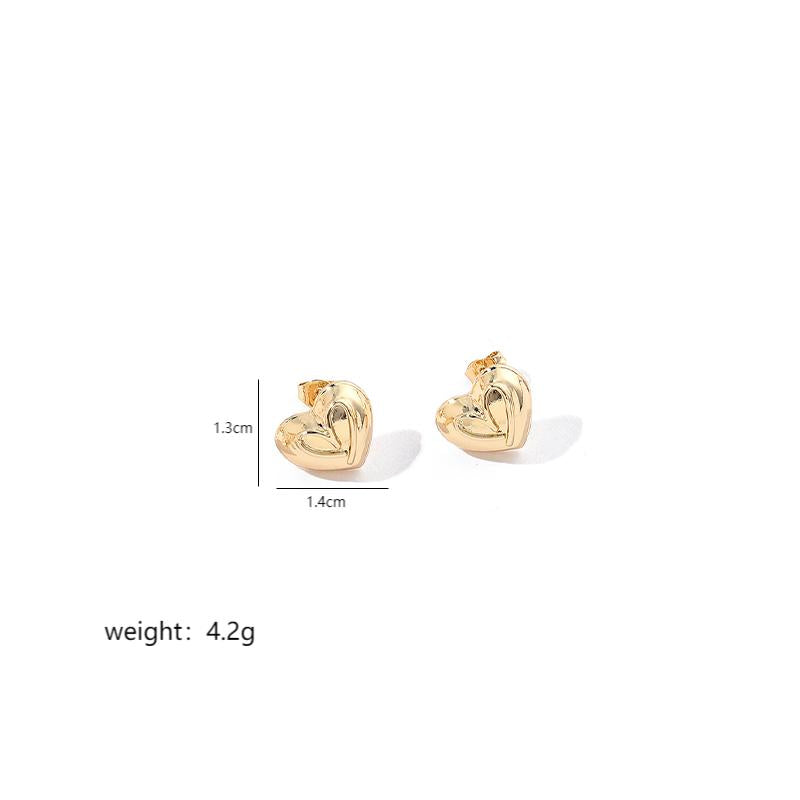 1 Pair Ig Style Geometric Irregular Polishing Plating Copper 18k Gold Plated Earrings Ear Studs