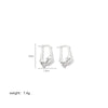 1 Pair Ig Style Geometric Irregular Polishing Plating Copper 18k Gold Plated Earrings Ear Studs