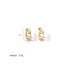 1 Pair Ig Style Geometric Irregular Polishing Plating Copper 18k Gold Plated Earrings Ear Studs