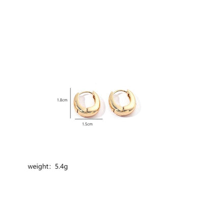 1 Pair Ig Style Geometric Irregular Polishing Plating Copper 18k Gold Plated Earrings Ear Studs