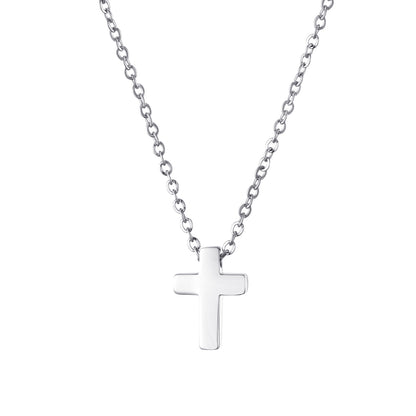 Basic Cross Stainless Steel Pendant Necklace