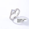 Luxurious Simple Style Shiny Square Eye Copper Plating Inlay Zircon White Gold Plated Open Rings