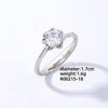 Luxurious Simple Style Shiny Square Eye Copper Plating Inlay Zircon White Gold Plated Open Rings