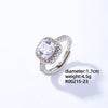 Luxurious Simple Style Shiny Square Eye Copper Plating Inlay Zircon White Gold Plated Open Rings