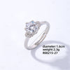 Luxurious Simple Style Shiny Square Eye Copper Plating Inlay Zircon White Gold Plated Open Rings