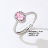 Luxurious Simple Style Shiny Square Eye Copper Plating Inlay Zircon White Gold Plated Open Rings