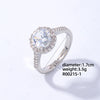 Luxurious Simple Style Shiny Square Eye Copper Plating Inlay Zircon White Gold Plated Open Rings