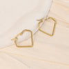 1 Pair Simple Style Star Heart Shape Plating Stainless Steel Gold Plated Hoop Earrings