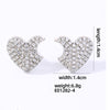 1 Pair Casual Simple Style Shiny Heart Shape Plating Inlay Copper Zircon White Gold Plated Gold Plated Ear Studs