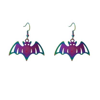 1 Pair Funny Bat Plating Stainless Steel Drop Earrings