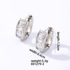 1 Pair Casual Simple Style Shiny Round Plating Inlay Copper Zircon White Gold Plated Earrings