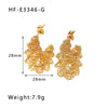 1 Pair Hip-hop Vintage Style Classic Style C Shape Plating Pleated Stainless Steel 18k Gold Plated Silver Plated Ear Studs