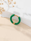 1 Piece Simple Style Solid Color Enamel Stainless Steel Earrings