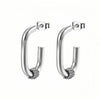 1 Pair Basic Geometric Plating Stainless Steel 18k Gold Plated Earrings