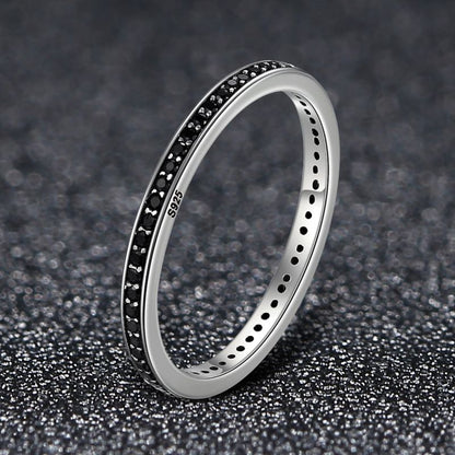 Casual Round Heart Shape Sterling Silver Inlay Zircon Rings