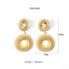 1 Pair Simple Style Classic Style Flower Plating Stainless Steel 18k Gold Plated Drop Earrings