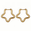 1 Pair Simple Style Pentagram Plating Stainless Steel 18k Gold Plated Earrings