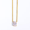 Casual Simple Style Commute Geometric Copper Plating Inlay Artificial Crystal 18k Gold Plated Pendant Necklace