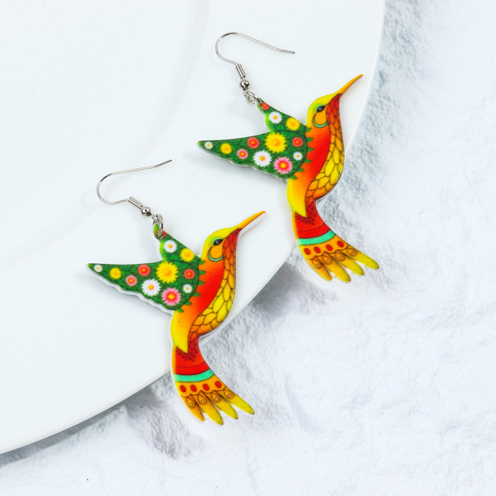 1 Pair Casual Elegant Bird Arylic Drop Earrings