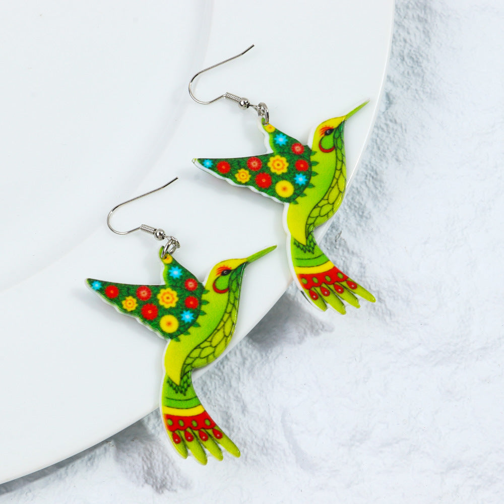 1 Pair Casual Elegant Bird Arylic Drop Earrings