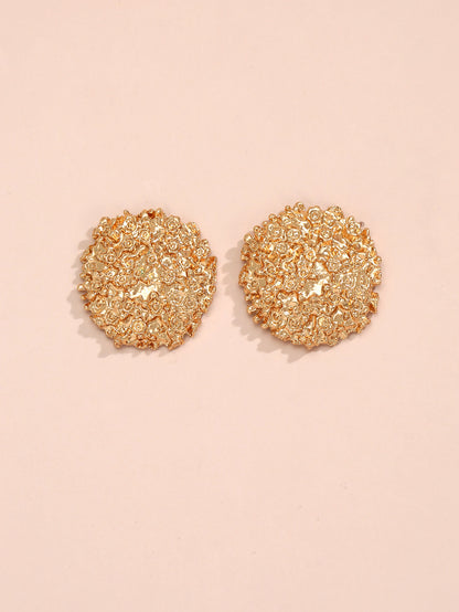 Wholesale Jewelry Elegant Streetwear Round Alloy Ear Studs