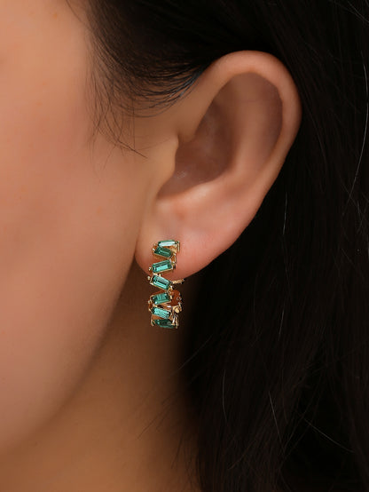 1 Pair Fairy Style C Shape Alloy Plastic Ear Studs