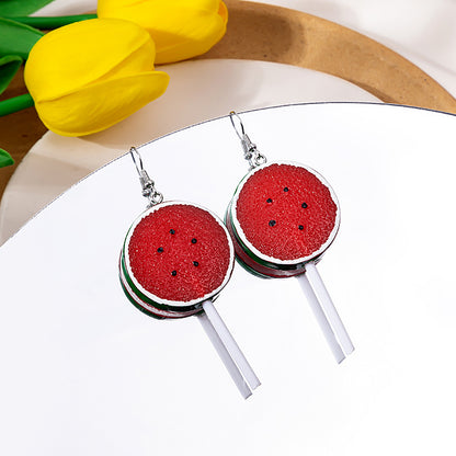 Wholesale Jewelry Ig Style Simple Style Fruit Alloy Rhinestones Plating Inlay Ear Studs