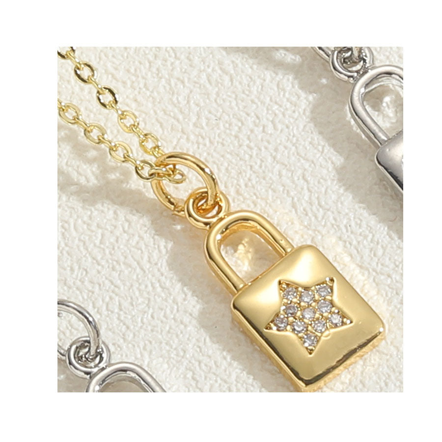 Cute Bridal Sweet Cross Key Brass Polishing Plating Inlay Zircon 14k Gold Plated White Gold Plated Pendant Necklace