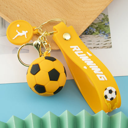 Fashion Letter Football Pvc Unisex Bag Pendant Keychain 1 Piece