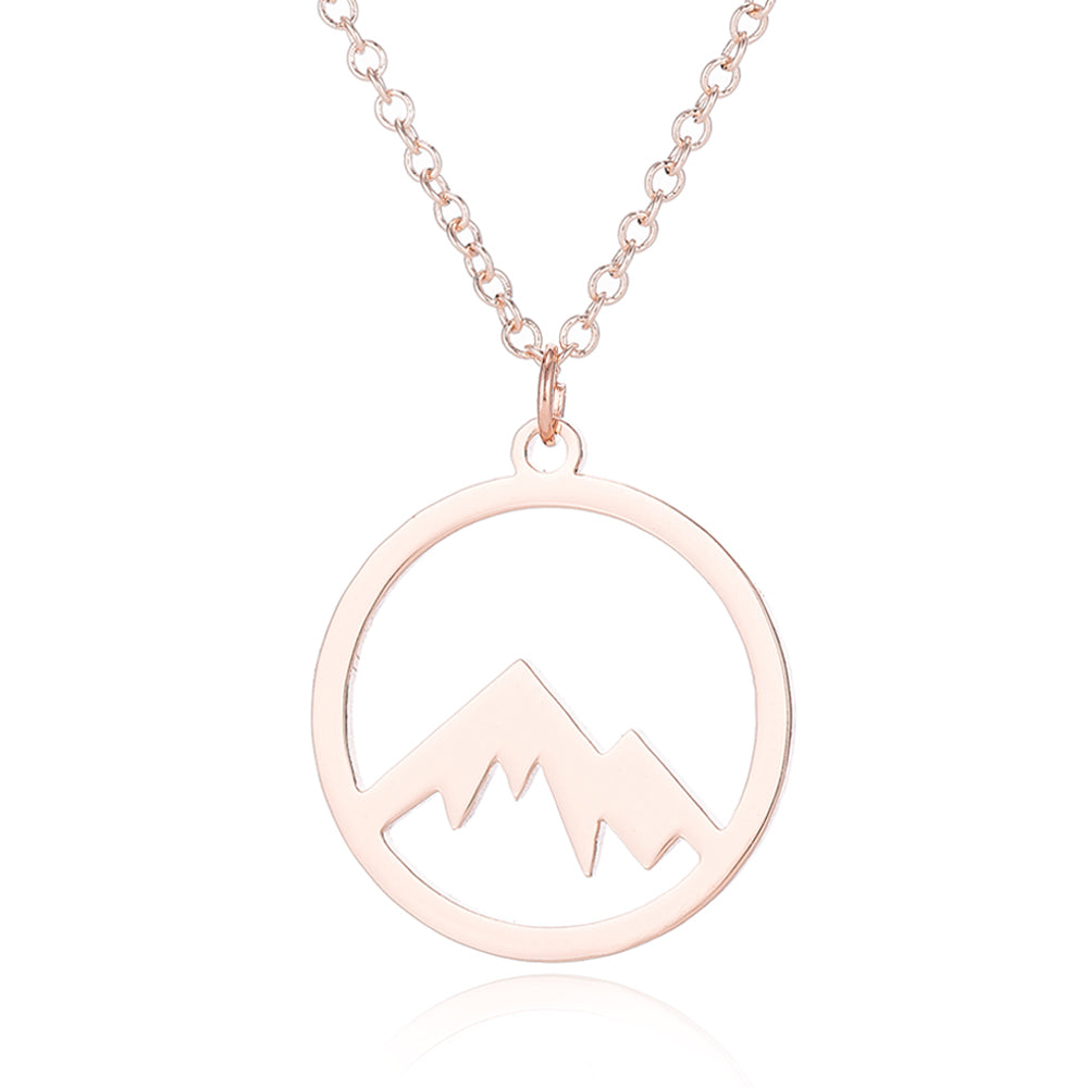 1 Piece Fashion Mountain Titanium Steel Pendant Necklace