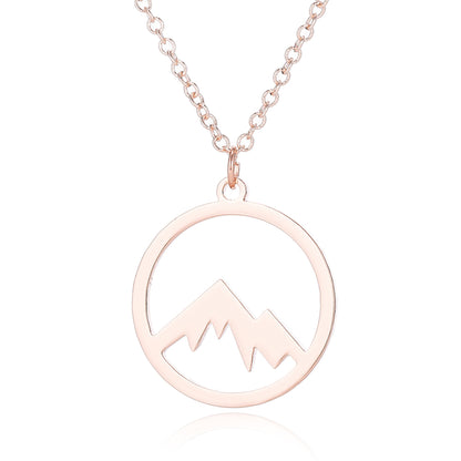 1 Piece Fashion Mountain Titanium Steel Pendant Necklace