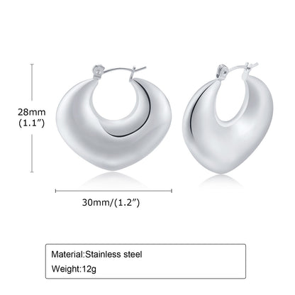 Simple Style Geometric Stainless Steel Plating Earrings 1 Pair