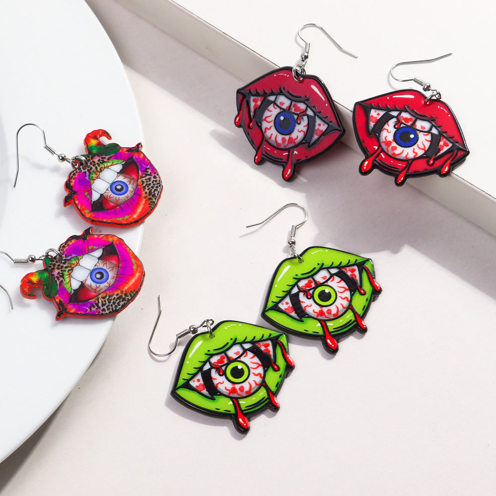 1 Pair Funny Eye Arylic Drop Earrings