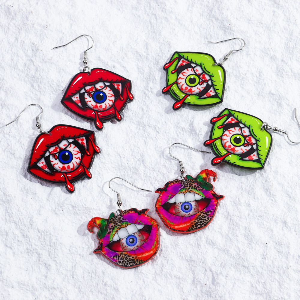 1 Pair Funny Eye Arylic Drop Earrings