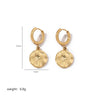 1 Pair Commute Human Face Sun Plating Stainless Steel 18k Gold Plated Drop Earrings