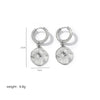 1 Pair Commute Human Face Sun Plating Stainless Steel 18k Gold Plated Drop Earrings