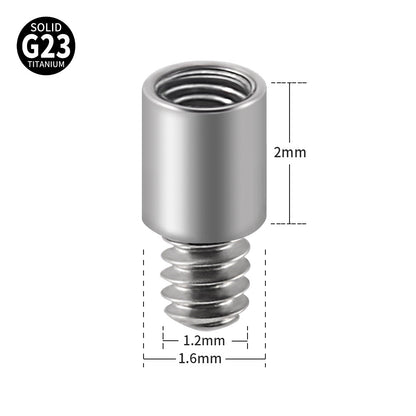 Simple Style Solid Color G23 Titanium Lip Stud