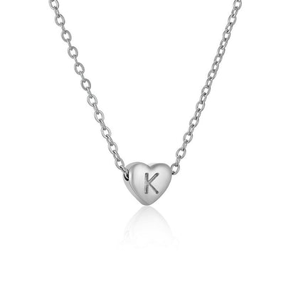 Casual Elegant Letter Heart Shape Stainless Steel Copper Plating 14k Gold Plated Pendant Necklace